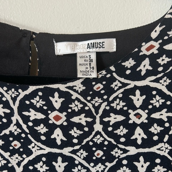 Amuse Society Barcelona Long Sleeve Paisley Mini Kimono Sleeve Dress Size S - Picture 9 of 11